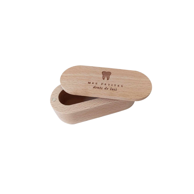Boite à dents bois hêtre Zakuw cadeau souvenir enfant