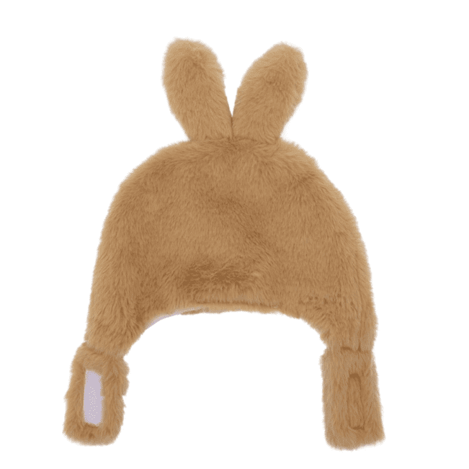 Bonnet pour bébé lapin fausse fourrure BB&CO noisette