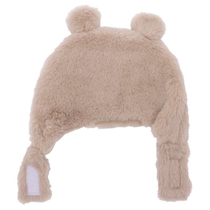 Bonnet pour bébé ourson fausse fourrure BB&CO beige
