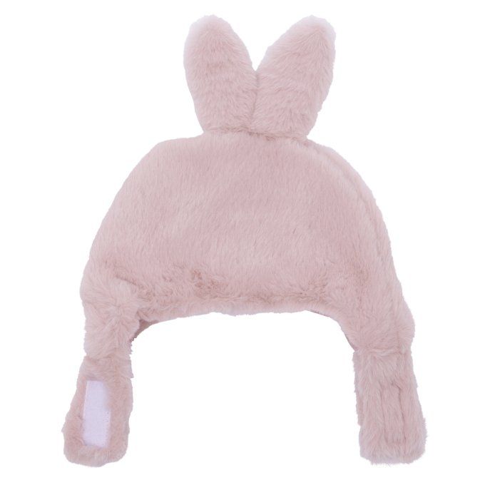 Bonnet pour bébé lapin fausse fourrure BB&CO rose