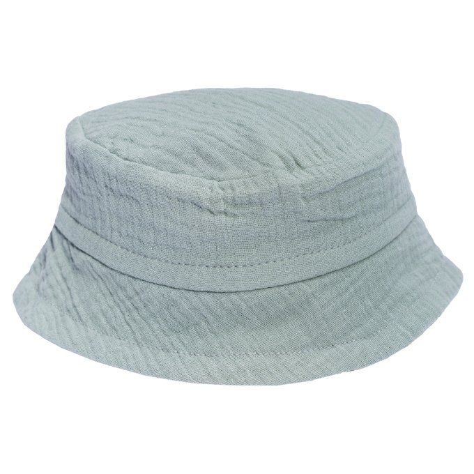 Chapeau bob bébé gaze de coton bio BB&CO vert de gris