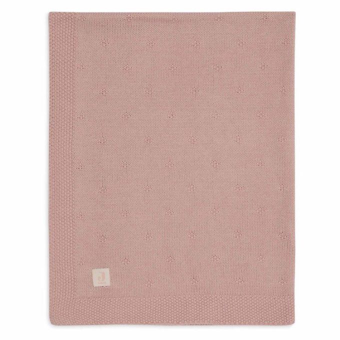 Couverture berceau Jollein 75x100cm Cosy Knit Wild Rose