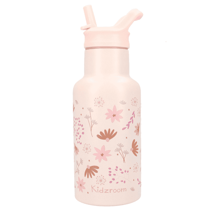 Gourde pour enfant 350 ml Kidzroom Fleurs rose