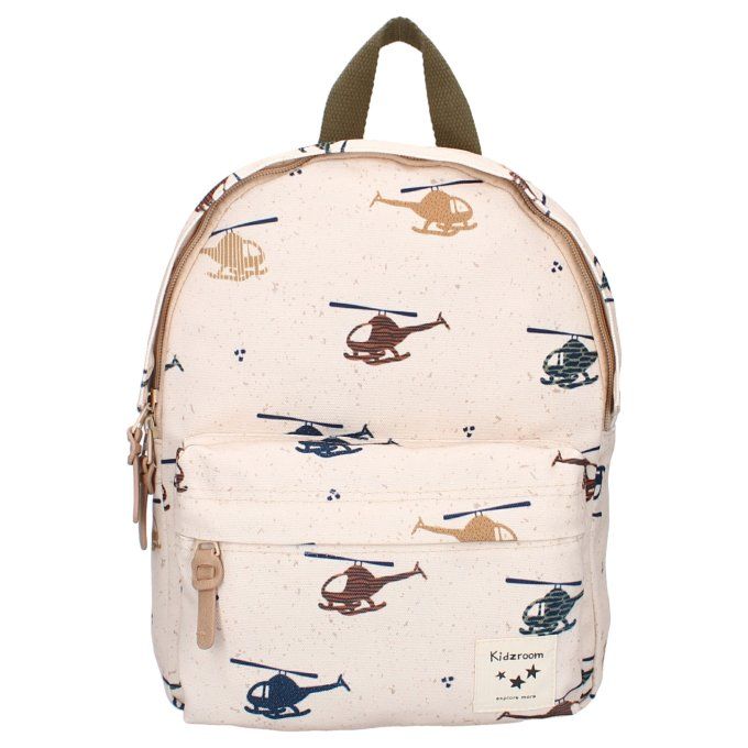Sac à dos enfant Kidzroom Hélicoptères beige