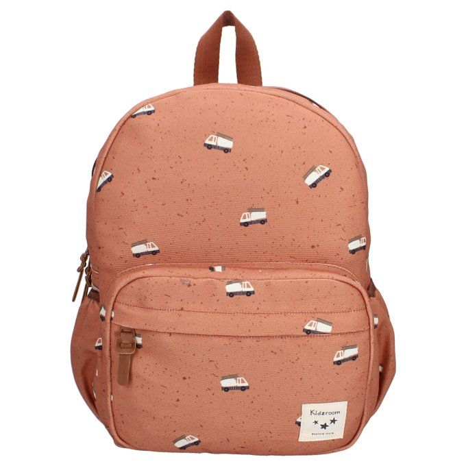 Sac à dos enfant Kidzroom Camions terracotta marron