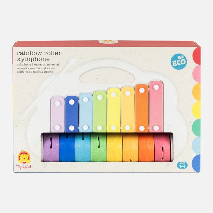 Xylophone rouleaux arc en ciel bébé enfant Tiger Tribe