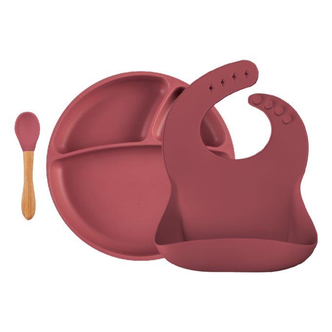 Coffret repas silicone Comme un Grand Minikoioi Terracotta