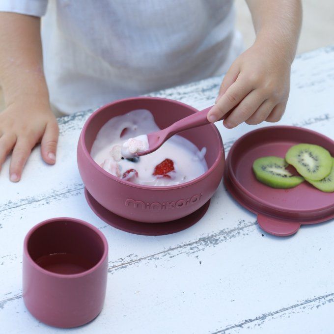 Coffret silicone Mes Premiers Repas Minikoioi Terracotta