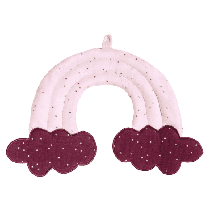 Décoration murale arc en ciel gaze de coton BB&CO rose