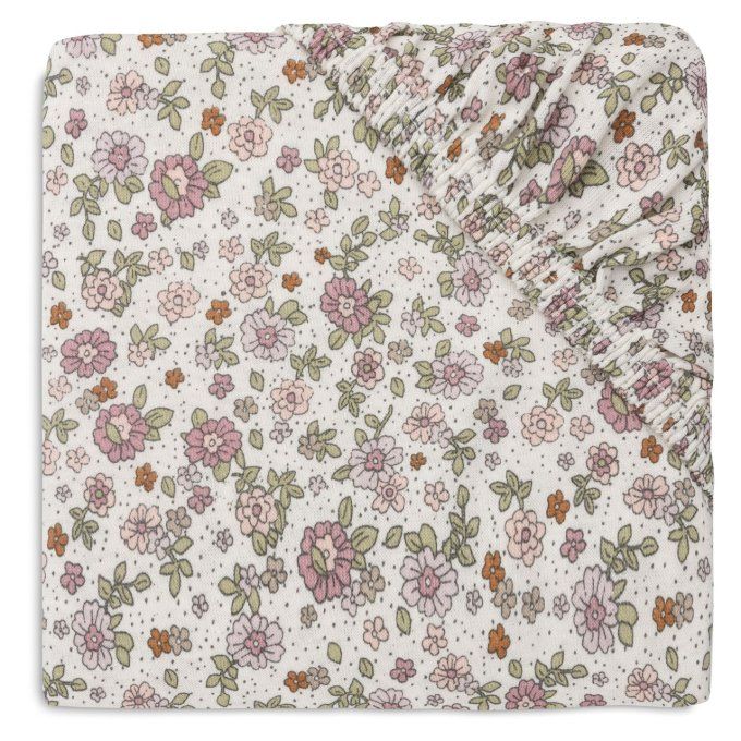 Drap-housse Jersey 60x120cm Jollein Retro Flowers