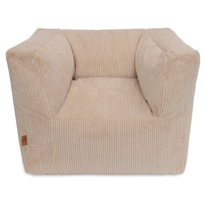 Fauteuil pouf enfant Jollein Corduroy Natural