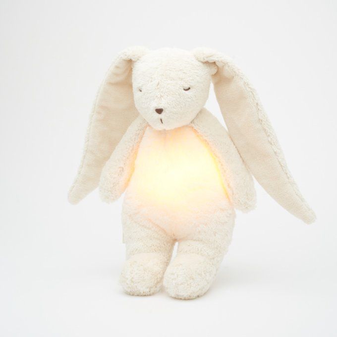 Peluche Lapin Nature Moonie sons & lumières blanc