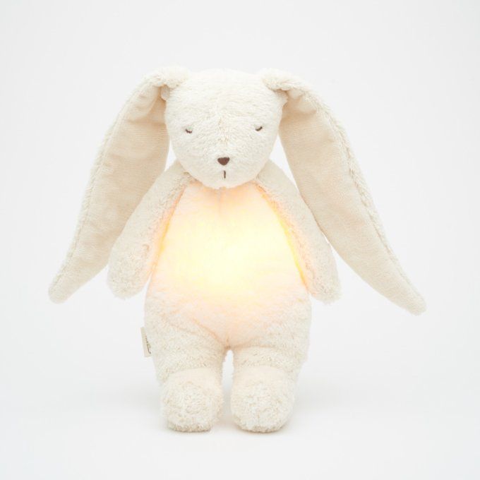 Peluche Lapin Nature Moonie sons & lumières blanc