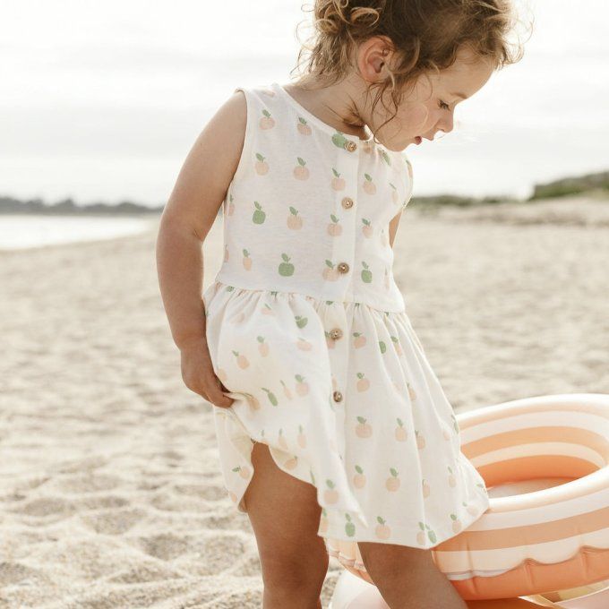 Robe été fille ROSE L.P.C. jersey coton bio pomme d'api