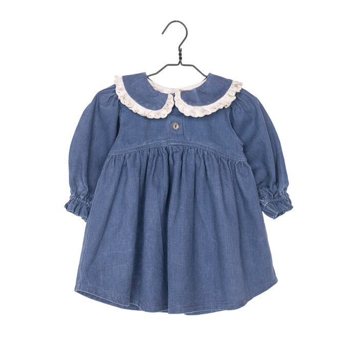 Robe hiver fille REBECCA L.P.C. denim jean bleu