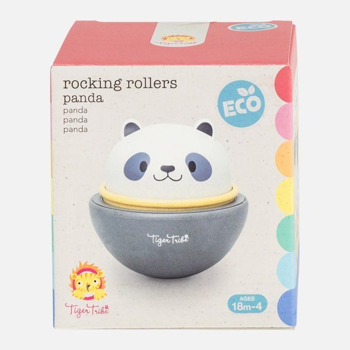 Jouet culbuto 2 en 1 Rocking Rollers Panda Tiger Tribe