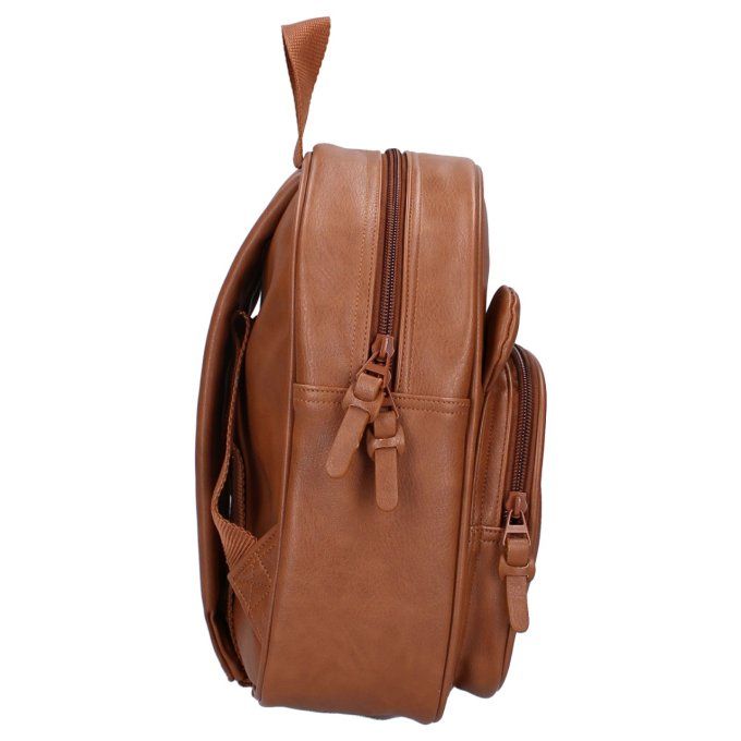 Sac à dos enfant Kidzroom ourson similicuir cognac