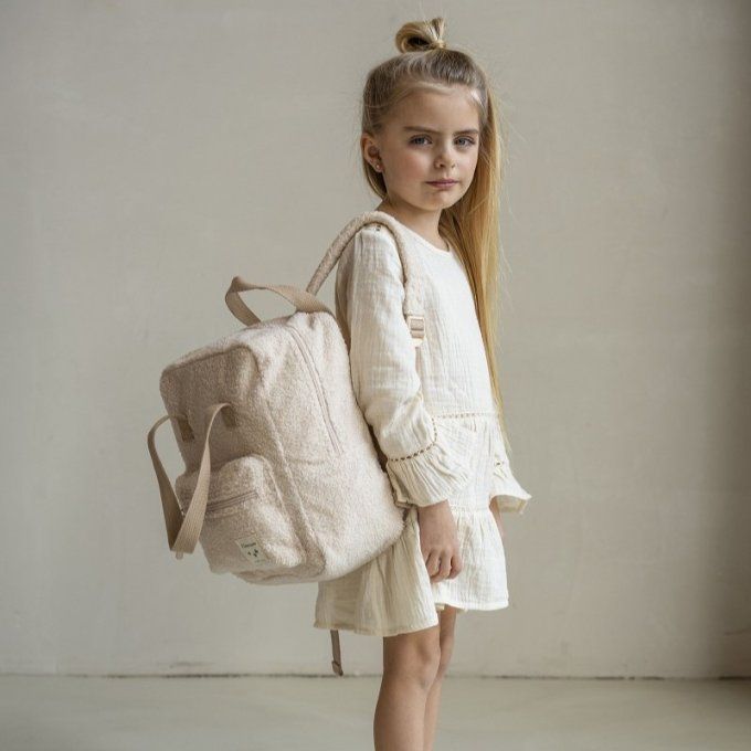  Sac à dos enfant Kidzroom Teddy bouclette beige