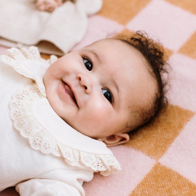 Sweat enfant fille SERENA L.P.C. en velours coton écru