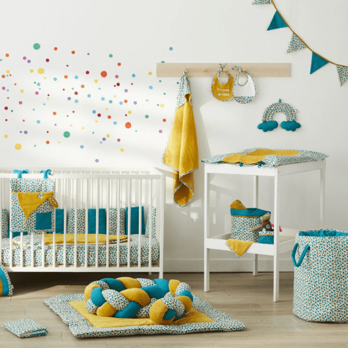 Décoration murale arc en ciel gaze de coton BB&CO baby pop